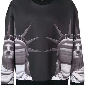 Neil Barrett Statue of Liberty print sweatshirt